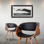 Cadeira Decorativa Escritório Oga Base Madeira Pu Sintético P