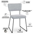 Cadeira Decorativa Estofada Para Sala De Jantar Allana L02 Su