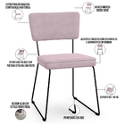 Cadeira Decorativa Estofada Para Sala De Jantar Allana L02 Su