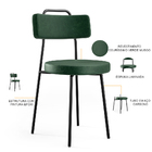 Cadeira Decorativa Estofada Para Sala De Jantar Barcelona L02