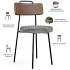 Cadeira Decorativa Estofada Para Sala De Jantar Barcelona L02