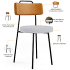 Cadeira Decorativa Estofada Para Sala De Jantar Barcelona L02