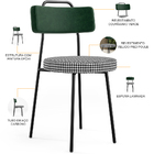 Cadeira Decorativa Estofada Para Sala De Jantar Barcelona L02