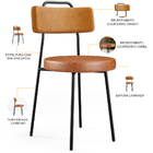 Cadeira Decorativa Estofada Para Sala De Jantar Barcelona L02