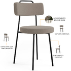 Cadeira Decorativa Estofada Para Sala De Jantar Barcelona L02