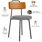 Cadeira Decorativa Estofada Para Sala De Jantar Barcelona L02