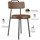 Cadeira Decorativa Estofada Para Sala De Jantar Barcelona L02