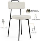 Cadeira Decorativa Estofada Para Sala De Jantar Barcelona L02