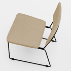 Cadeira Decorativa Estofada Para Sala De Jantar Base Aço Alla