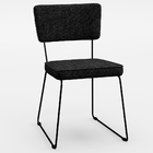 Cadeira Decorativa Estofada Para Sala De Jantar Base Em Aço A