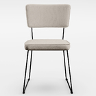 Cadeira Decorativa Estofada Para Sala De Jantar Base Em Aço A