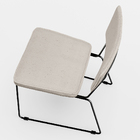 Cadeira Decorativa Estofada Para Sala De Jantar Base Em Aço A