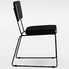 Cadeira Decorativa Estofada Para Sala De Jantar Base Em Aço A