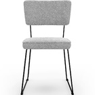 Cadeira Decorativa Estofada Para Sala De Jantar Base Em Aço A