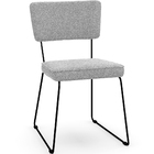 Cadeira Decorativa Estofada Para Sala De Jantar Base Em Aço A