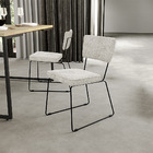 Cadeira Decorativa Estofada Para Sala De Jantar Base Em Aço A