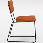 Cadeira Decorativa Estofada Para Sala De Jantar Base Em Aço A