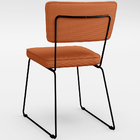 Cadeira Decorativa Estofada Para Sala De Jantar Base Em Aço A