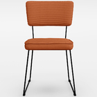 Cadeira Decorativa Estofada Para Sala De Jantar Base Em Aço A