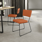 Cadeira Decorativa Estofada Para Sala De Jantar Base Em Aço A