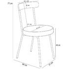Cadeira Decorativa Estofada Para Sala De Jantar Haia F01 Linh