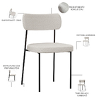 Cadeira Decorativa Estofada Para Sala De Jantar Melina L02 Bo