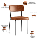 Cadeira Decorativa Estofada Para Sala De Jantar Melina L02 Co