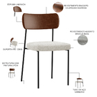 Cadeira Decorativa Estofada Para Sala De Jantar Melina L02 Co