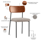 Cadeira Decorativa Estofada Para Sala De Jantar Melina L02 Co