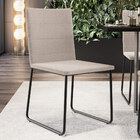 Cadeira Decorativa Estofada Para Sala De Jantar Preto Maya L0