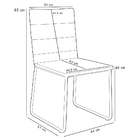 Cadeira Decorativa Estofada Para Sala De Jantar Preto Maya L0