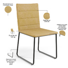 Cadeira Decorativa Estofada Para Sala De Jantar Preto Maya L0