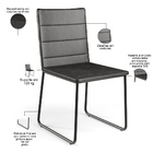 Cadeira Decorativa Estofada Para Sala De Jantar Preto Maya L0