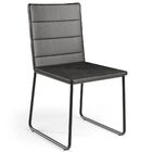 Cadeira Decorativa Estofada Para Sala De Jantar Preto Maya L0