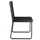 Cadeira Decorativa Estofada Para Sala De Jantar Preto Maya L0