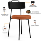 Cadeira Decorativa Estofada Para Sala Jantar Barcelona L02 Co