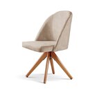 Cadeira Decorativa Giratória Lua Bege