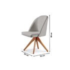 Cadeira Decorativa Giratória Lua Cinza Claro