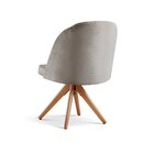 Cadeira Decorativa Giratória Lua Cinza Claro