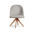 Cadeira Decorativa Giratória Lua Cinza Claro