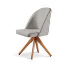 Cadeira Decorativa Giratória Lua Cinza Claro