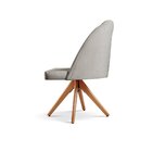 Cadeira Decorativa Giratória Lua Cinza Claro