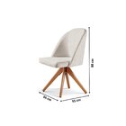 Cadeira Decorativa Giratória Para Sala De Estar Lua Nude