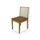 Cadeira Decorativa Nicoly Em Madeira Maciça E Tela Sextavada