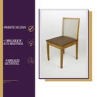 Cadeira Decorativa Nicoly Em Madeira Maciça E Tela Sextavada