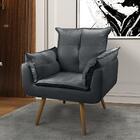 Cadeira Decorativa Opala Quarto Salão Cinza