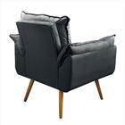 Cadeira Decorativa Opala Quarto Salão Cinza