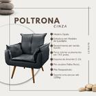 Cadeira Decorativa Opala Quarto Salão Cinza