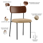 Cadeira Decorativa Para Sala De Jantar Melina L02 Couríssimo