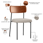 Cadeira Decorativa Para Sala De Jantar Melina L02 Couríssimo